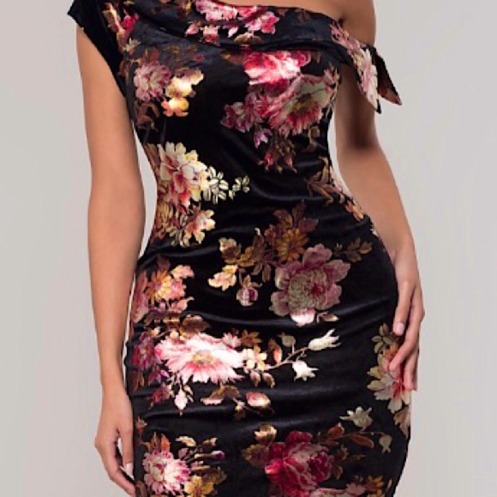 NWT Gorgeous floral print off the shoulder dress